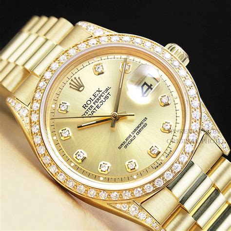 rolex gold mens watch|used men's gold Rolex watch.